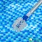 Quickway Imports Round Pool Corner and Step Brush Head Fine Bristle Scrub for In-Ground & Above-Ground Swimming Pools Spas Hot Tubs & Tight Spaces Fits Standard Poles with Easy Clip Handle Attachment